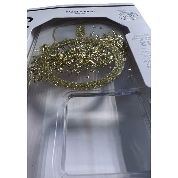 iPhone 15 Pro Max Case Mate Karat Marble MagSafe 6.7" Clear Marble Gold Glitter - Picture 8 of 9